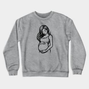 Pregnant Woman Crewneck Sweatshirt